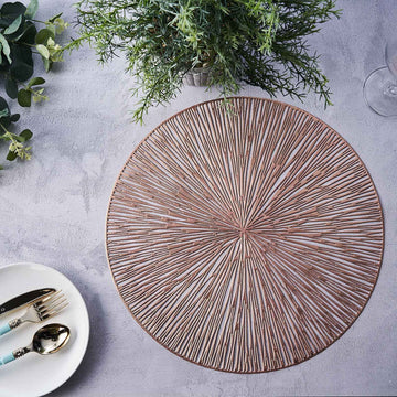 Add Elegance to Your Table with Rose Gold Metallic Placemats