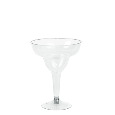 Clear glass margarita cup with a sleek design