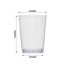 Plastic Disposable 10 oz Cups In Clear 25 Pack 