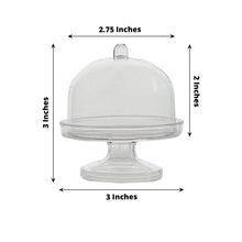 12 Pack Mini Clear Disposable Plastic Cupcake Muffin Cake Container Oval Stand