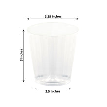 25 Pack | 9oz Crystal Clear Hard Plastic Party Cups With Rounded Rims, Disposable Tumblers