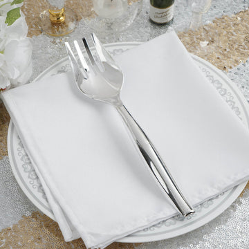 Silver Large Serving Forks for Elegant Event Decor