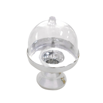 Clear Silver Fillable Mini Pedestal Cake Stand Gift Boxes - A Must-Have for Event Decor