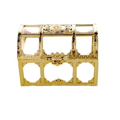 Gold decorative treasure chest with intricate design