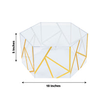 10x5inch Clear / Gold Acrylic Transparent Geometric Pedestal Riser Box