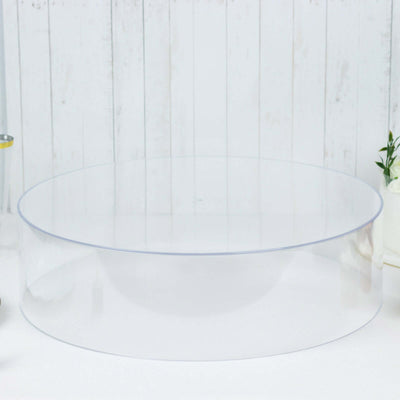 Clear acrylic display stand, perfect for showcasing items elegantly.