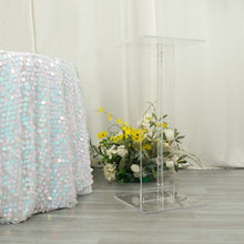 32inch Heavy Duty Acrylic Wedding Display Stand with Square Bases