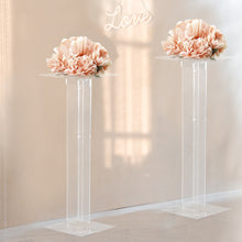 46inch Heavy Duty Acrylic Wedding Aisle Display Stands with Square Bases