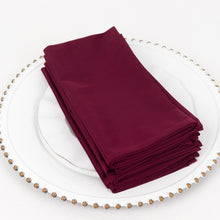 5 Pack Burgundy Premium Scuba Cloth Napkins Wrinkle-Free Reusable Dinner Napkins - 20x20inch