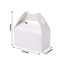Classic White 6 Inch X 3.5 Inch X 7 Inch Tote Gable Boxes 25 Pack