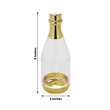 Metallic Gold Mini 6 Inch Champagne Bottle Candy Display Gift Container 12 Pack