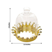 Gold 4 Inch Crown Jar Candy Treat Boxes Gift Container with Clear Dome Lid 12 Pack
