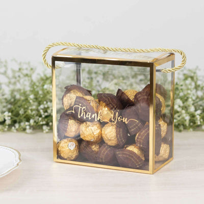 Thank You gift box filled with chocolate truffles.