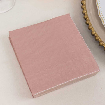 Add Elegance and Charm with Dusty Rose Paper Napkins