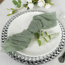 24 Inch x 19 Inch Dusty Sage Green Cheesecloth Napkins 5 Pack