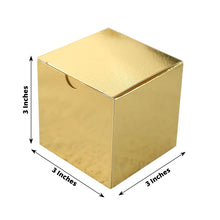100 PCS | 3inch x 3inch Gold Party Favor Boxes