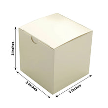 3 Inch Easy DIY Ivory Party Or Shower Favor Candy Gift Boxes 100 Pack