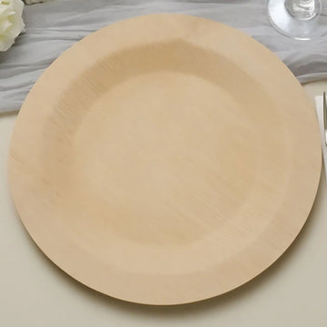10 Pack Eco Friendly Bamboo Round Disposable Dinner Plates 11"