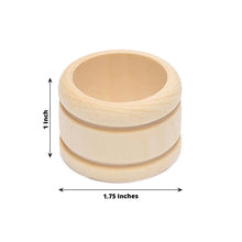 4 Pack Of Natural Wooden Napkin Holder Rings Eco Friendly Disposable