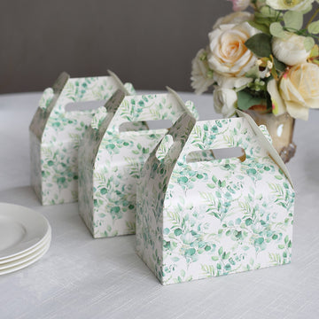 White Green Party Favor Gift Tote Boxes - A Must-Have for Every Event