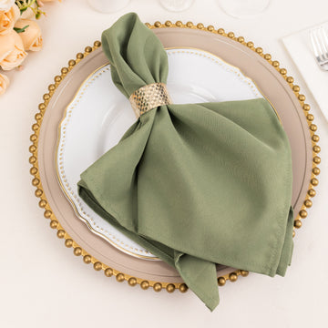 Elevate Your Table Setting with Dusty Sage Green Dinner Napkins