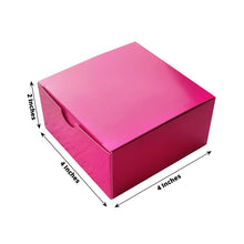 Fuchsia DIY 4 Inch 4 Inch 2 Inch Cake Cupcake Favor Gift Boxes 100 Pack