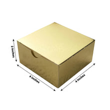 4 Inch x 4 Inch x 2 Inch Gold Cupcake Party Favor Boxes DIY 100