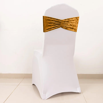Add Elegance to Your Event with Gold Velvet Chair Sashes