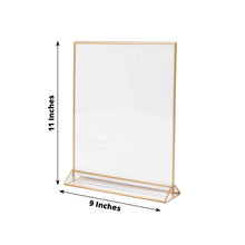 6 Pack Gold Rectangular Frame Acrylic Freestanding Table Sign Holders