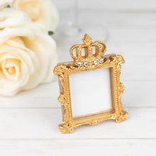 4 Pack Gold Resin Royal Crown Square Party Favors Picture Frame