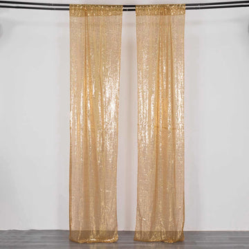 Add a Touch of Glamour to Your Event with Gold Sequin Photo Backdrop Curtains
