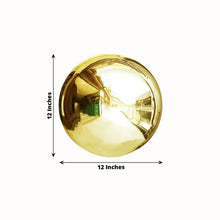 2 Pack Gold Stainless Steel Gazing Globe Mirror Ball, Reflective Shiny Hollow Garden Spheres