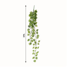 4 Pack Green Silk Pothos Artificial Hanging Plants, Fake Foliage Ivy Leaf Garland Vines - 3ft