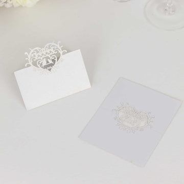 Elevate Your Wedding Decor with White Wedding Table Name Place Cards