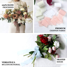 2 Pack Hunter Emerald Green Silk-Like Chiffon Ribbon Roll, DIY Wedding Bouquet Linen