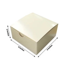 Ivory DIY 4 Inch 4 Inch 2 Inch Cake Cupcake Favor Gift Boxes 100 Pack