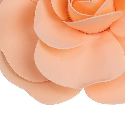 Peach-colored flower decoration with layered petals