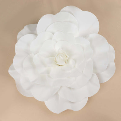 White decorative flower wall art piece