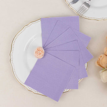 Elevate Your Event Decor with Lavender Lilac Paper Beverage Napkins