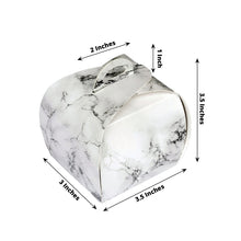 25 Pack | 3.5inch Marble Cupcake Party Favor Gift Boxes DIY Easy Assembly