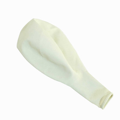 White latex balloon on a plain background