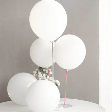 Versatile and Stylish White Latex Party Balloons