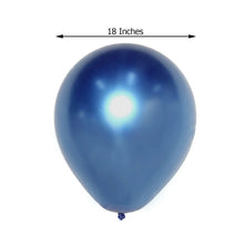 5 Pack | 18inch Metallic Chrome Royal Blue Latex Helium or Air Balloons