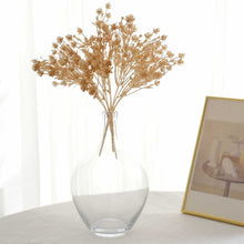 4 Pack Metallic Gold Artificial Baby's Breath Flower Bouquet, Gypsophila Floral Bushes