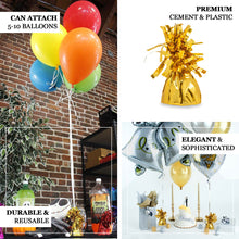 6 Pack Metallic Silver Foil Tassel Top Party Balloon Weights
