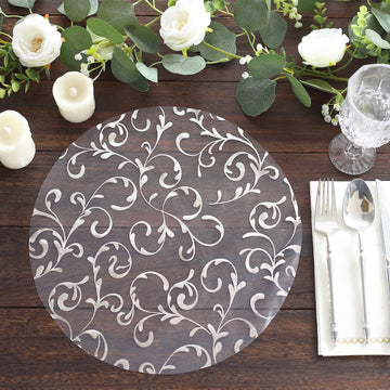 Elevate Your Table with Metallic Silver Organza Placemats