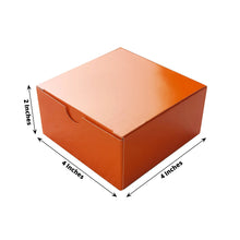 Orange DIY 4 Inch 4 Inch 2 Inch Cake Cupcake Favor Gift Boxes 100 Pack