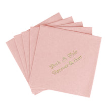 100 Pack Personalized Soft Airlaid Paper Beverage Napkins, Highly Absorbent Custom Cocktail Napkins