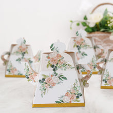 25 Pack Pink Peony Floral Mini Teapot Gift Boxes with Gold Edge, Party Favor Boxes