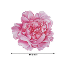 10 Pack Pink Peony Flower Cardboard Paper Placemats, 14" Disposable Floral Table Mats - 400GSM